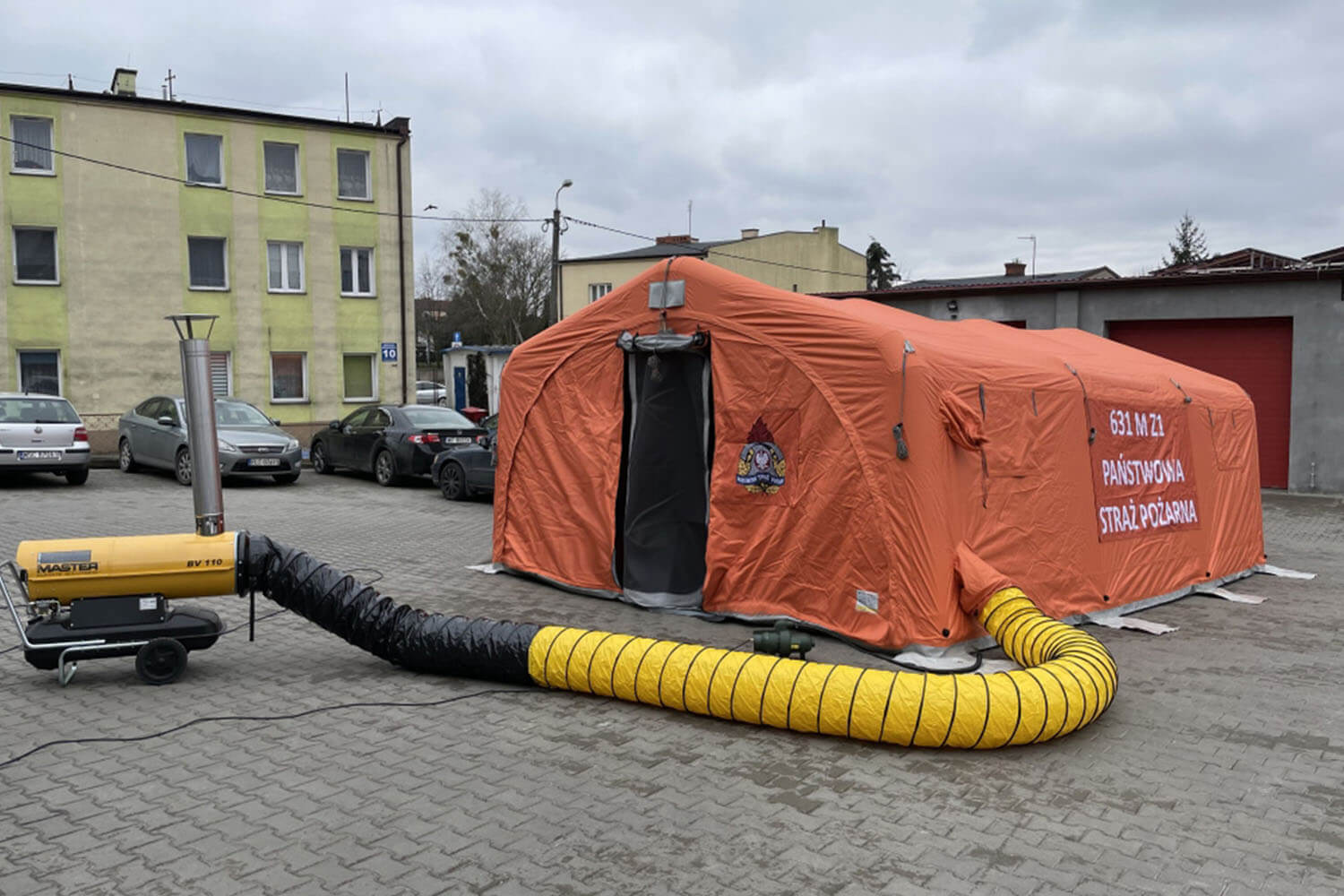 Inflatable tent Nixus PGK for firefighting