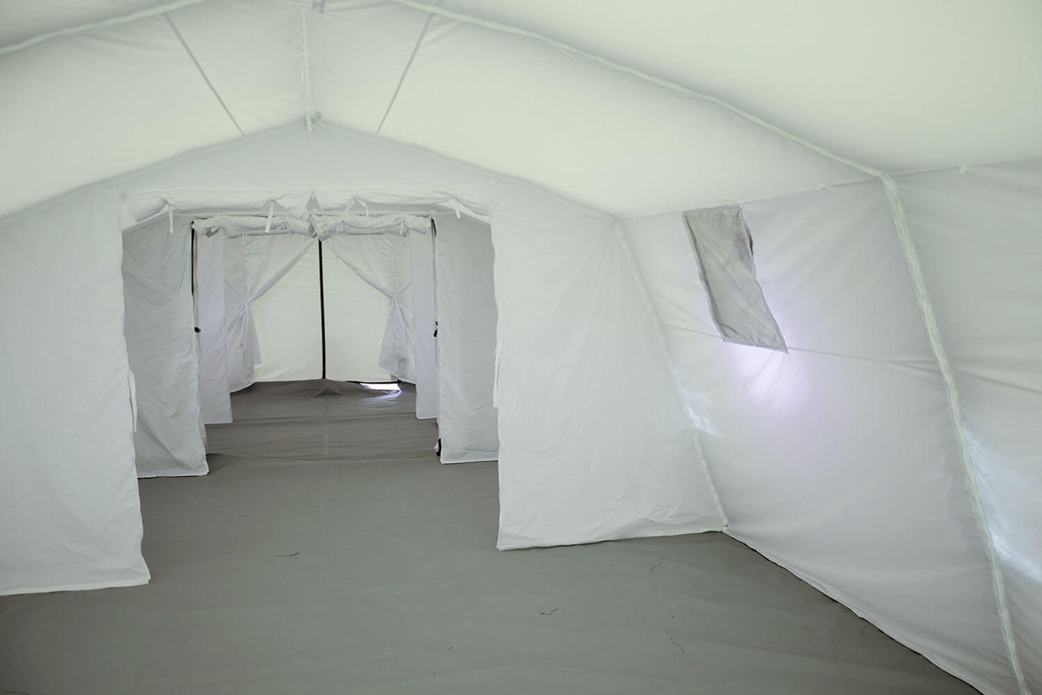 Multiple connected Nixus PGK medical tents