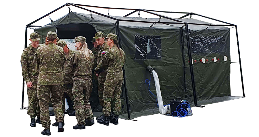 Lightweight decontamination tent Nixus FOLD-EXO