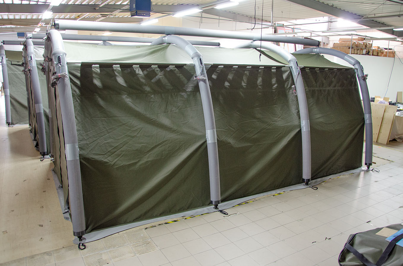 Rapid deploy inflatable decontamination COLPRO tents Nixus ERA